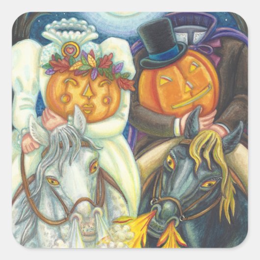 SLEEPY HOLLOW WEDING HALLOWEEN STICKERS SHEET Squ (Voorkant)