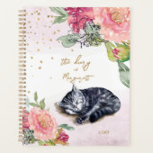 Sleepy Kitten Illustration Flower Diary Daily Girl (Devant)