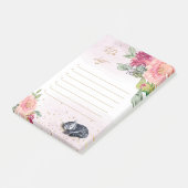 Sleepy Kitten Illustration Girl Daily Activity Post-it® Notes (Schuin)