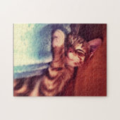 Sleepy Kitten Puzzle Legpuzzel (Horizontaal)