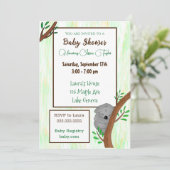 Sleepy Koala ThMED Baby shower Kaart (Staand voorkant)