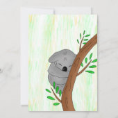 Sleepy Koala ThMED Baby shower Kaart (Achterkant)