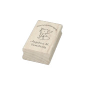 Sleepy Little Fox Bookplate Rubberstempel (Stempel)