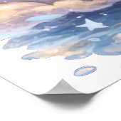 Sleepy Little Monster Cute Dino Poster (Coin)