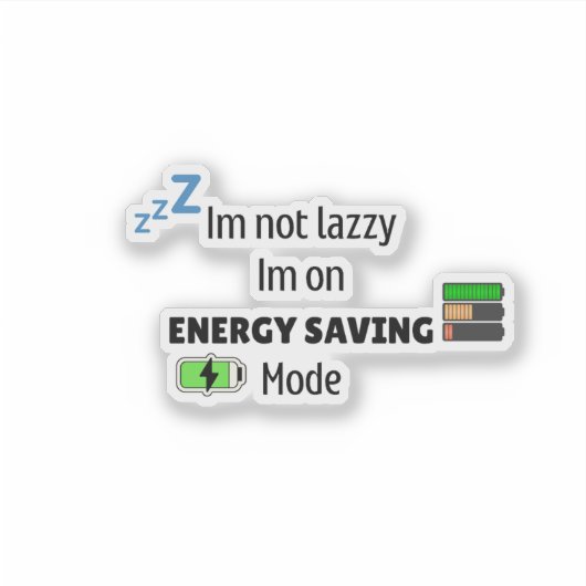 sleepy mode ON Sticker (Voorkant)