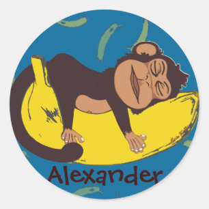 Sleepy Monkey  Stickers