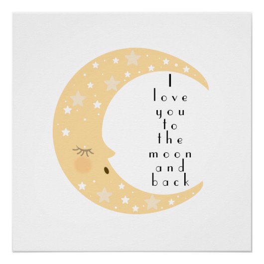 Sleepy Moon Nursery Perfect Poster (Voorkant)