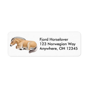 Sleepy Norwegian Fjord Horse Label
