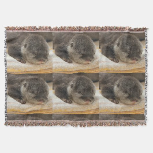 Sleepy Otters Deken (Voorkant)