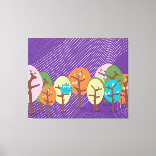 Sleepy Owl Canvas Afdruk (Voorkant)