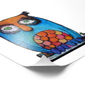 Sleepy Owl Foto Afdruk (Hoek)