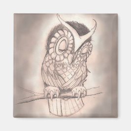 Sleepy Owl Magnet Magneet