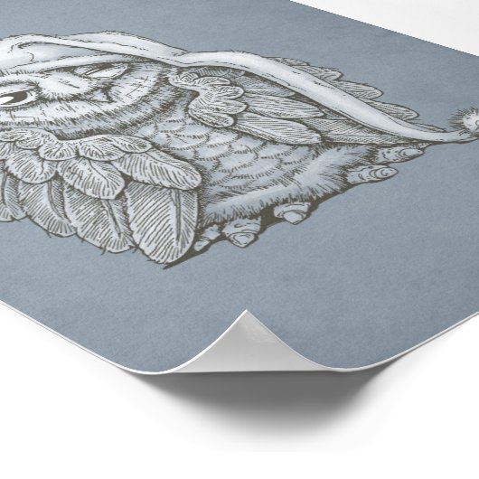Sleepy Owl Poster (Hoek)
