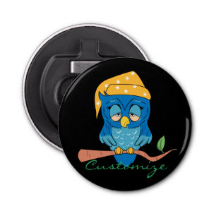 Sleepy Owl Thunder_Cove Classic Button Flesopener