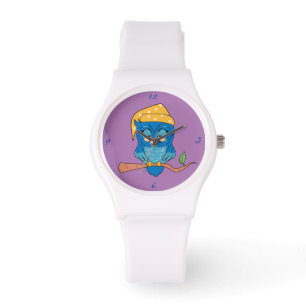 Sleepy Owl Thunder_Cove Horloge