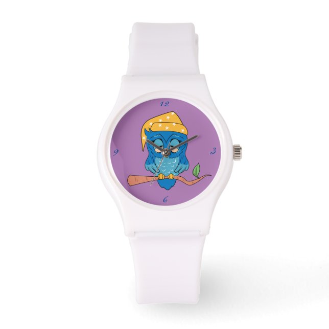 Sleepy Owl Thunder_Cove Horloge (Voorkant)