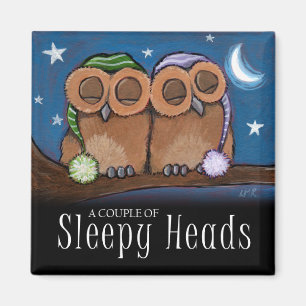 Sleepy Owls Magnet Magneet