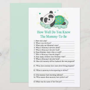 Sleepy panda Hoe goed ken je het baby shower spel?