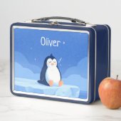 Sleepy Penguin, Boys, Personalized Blue  (In situ)