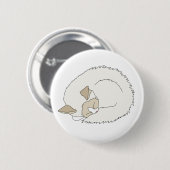 Sleepy Ragdoll Cat Ronde Button 5,7 Cm (Voorkant /achterkant)