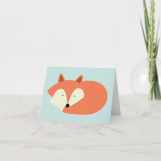 Sleepy Red Fox Kaart (Voorkant)