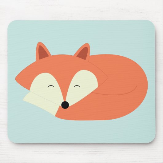 Sleepy Red Fox Muismat (Voorkant)