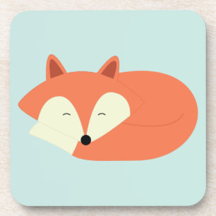 Sleepy Red Fox Onderzetter