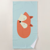 Sleepy Red Fox Strandlaken (Voorkant)