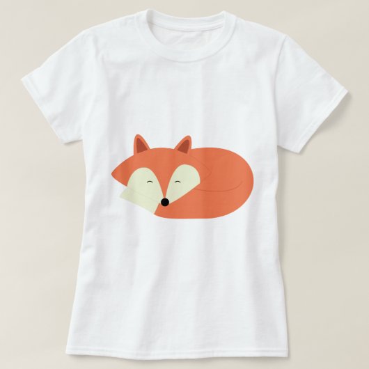 Sleepy Red Fox T-shirt (Design voorkant)