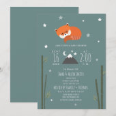 Sleepy Red Panda Bamboo Baby shower Kaart (Voorkant / Achterkant)