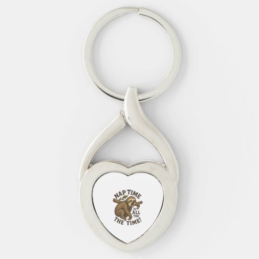 Sleepy Sloth Funny Sleutelhanger (Voorkant)
