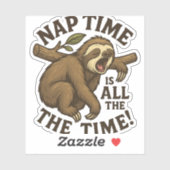 Sleepy Sloth Funny Sticker (Vel)