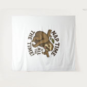 Sleepy Sloth Funny Wandkleed (Voorkant (horizontaal))