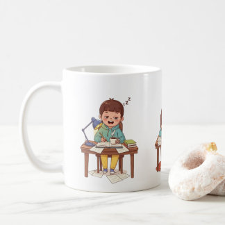 Sleepy Studying Child Mug – Children’s Day Mug Koffiemok