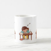 Sleepy Studying Child Mug – Children’s Day Mug Koffiemok (Center)