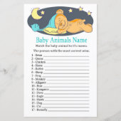 Sleepy teddy beer Baby Animals Name Game (Voorkant)