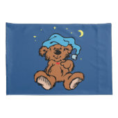 Sleepy Time Teddy Bear Blue Night Pet Kussensloop (Achterkant-Rechts)