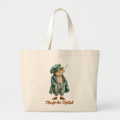 Sleepy Vintage Frog Tote Bag (Devant)