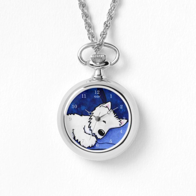 Sleepy Westie Watch Horloge (Voorkant)