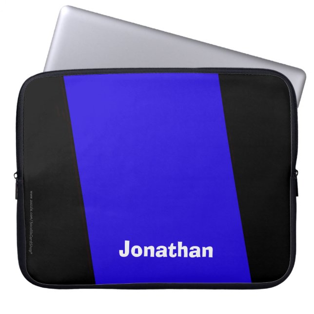 Sleeve Laptop Computer - Royal Blue en Black (Voorkant)