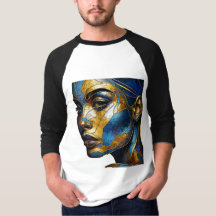 Sleeve Raglan T-shirt met een art expressie -2