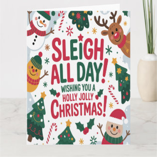 Sleigh All Day Christmas Kaart