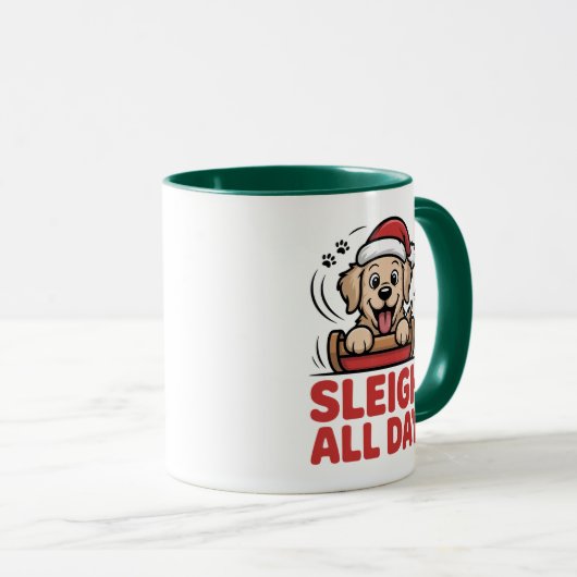 Sleigh All Day Joyful Retriever Christmas Mok (Voorkant rechts)