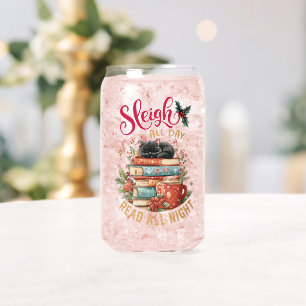 Sleigh All Day Lees All Night  Blikvorm Glas