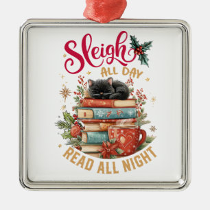 Sleigh All Day Lees All Night Metalen Ornament