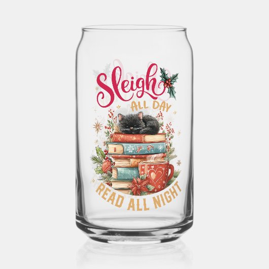 Sleigh All Day Read All Night Blikvorm Glas (Achterkant)
