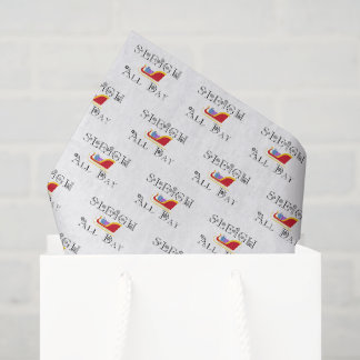 Sleigh All Day | Zwarte Lettertype Tissuepapier