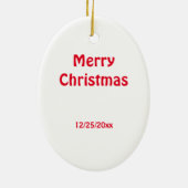 Sleigh Bell Amusants Ornement de Noël (Dos)