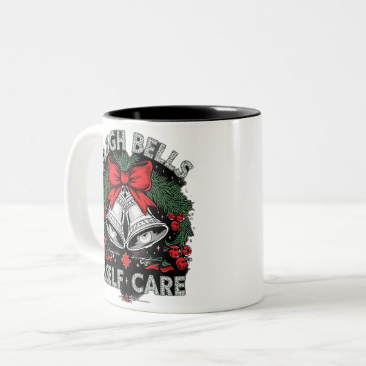 Sleigh Bells & Self Care Tweekleurige Koffiemok (Voorkant links)