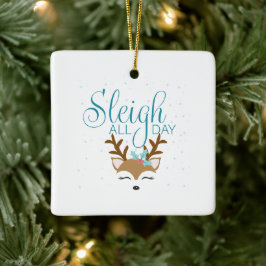 Sleigh de hele dag vakantie Ornament